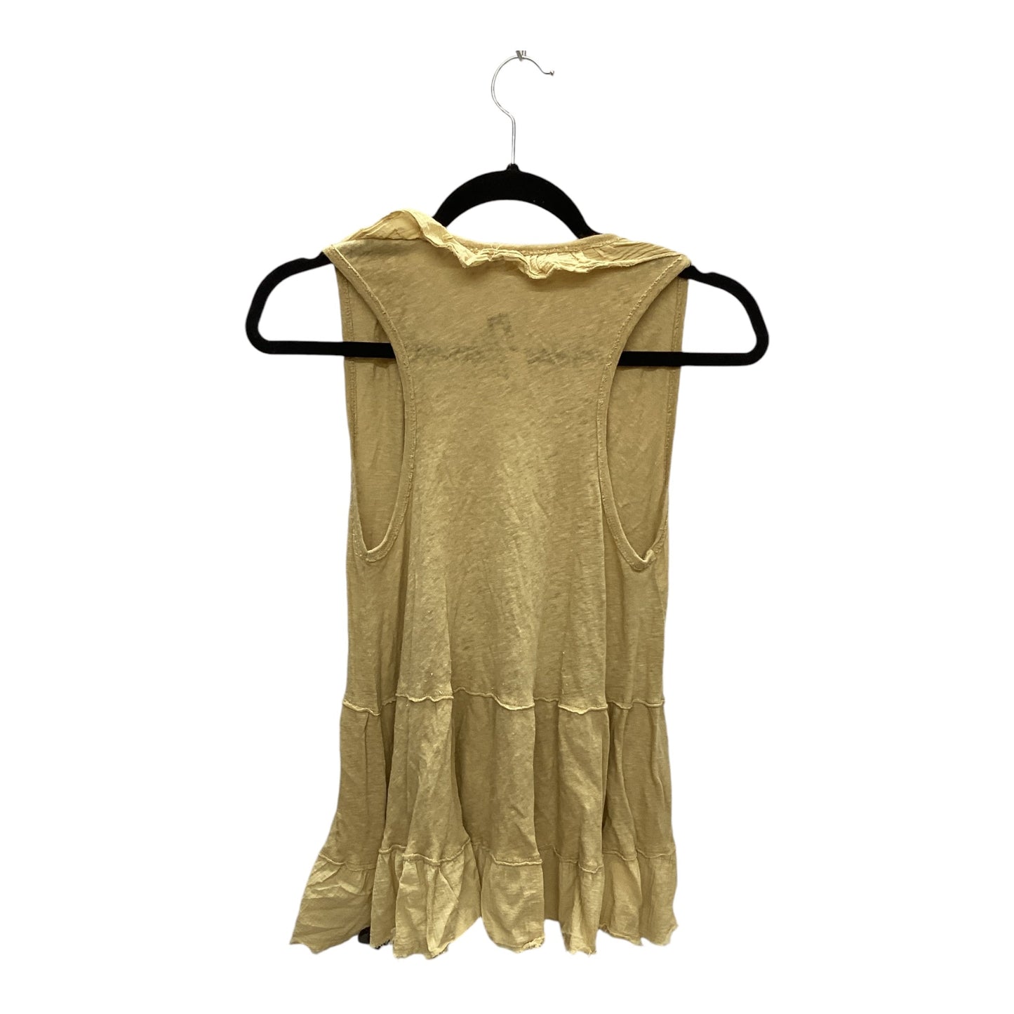 Top Sleeveless By Free People In Yellow, Size: L