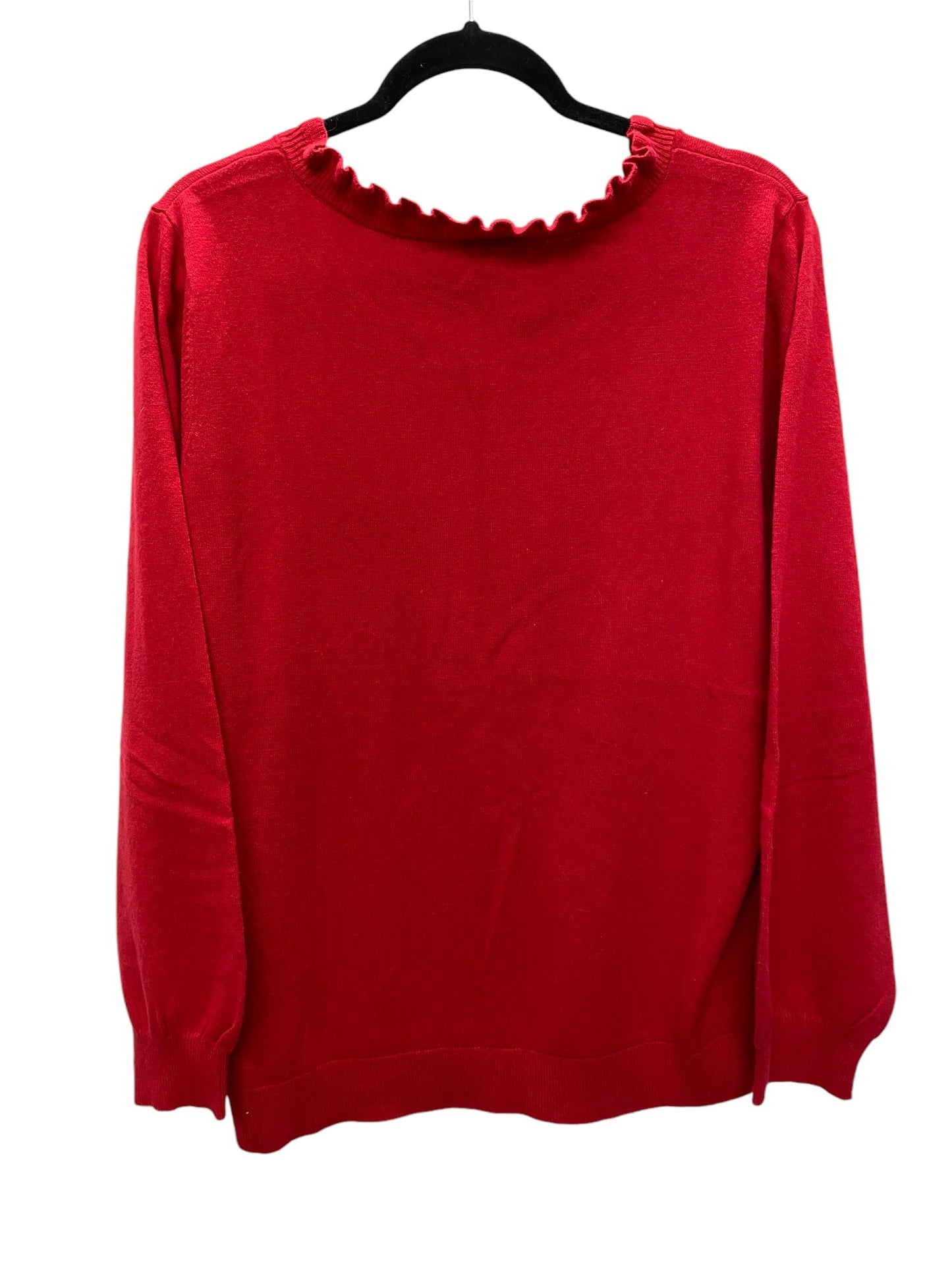 Sweater By Talbots In Red, Size: 1x