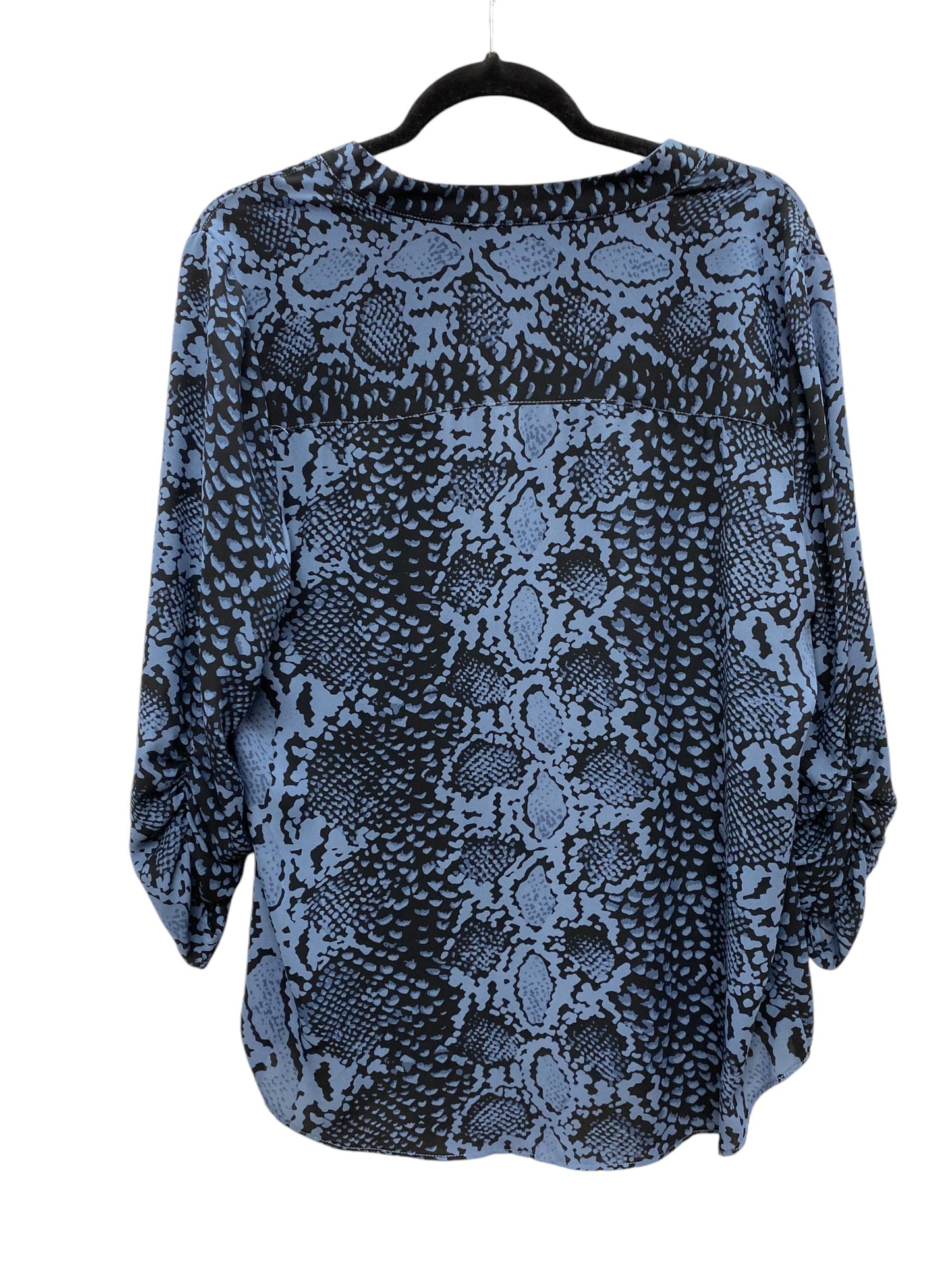 Top Long Sleeve By Tahari By Arthur Levine In Snakeskin Print, Size: L