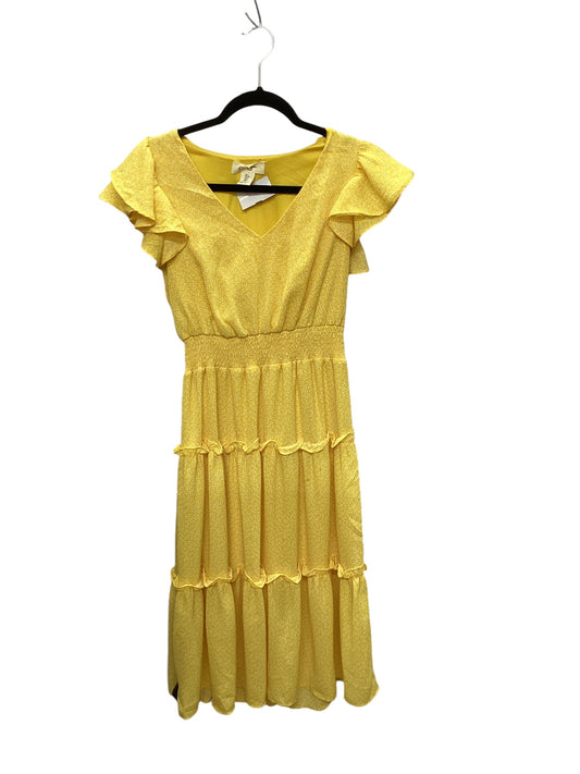 Dress Casual Midi By Jessica Simpson In Yellow, Size: S