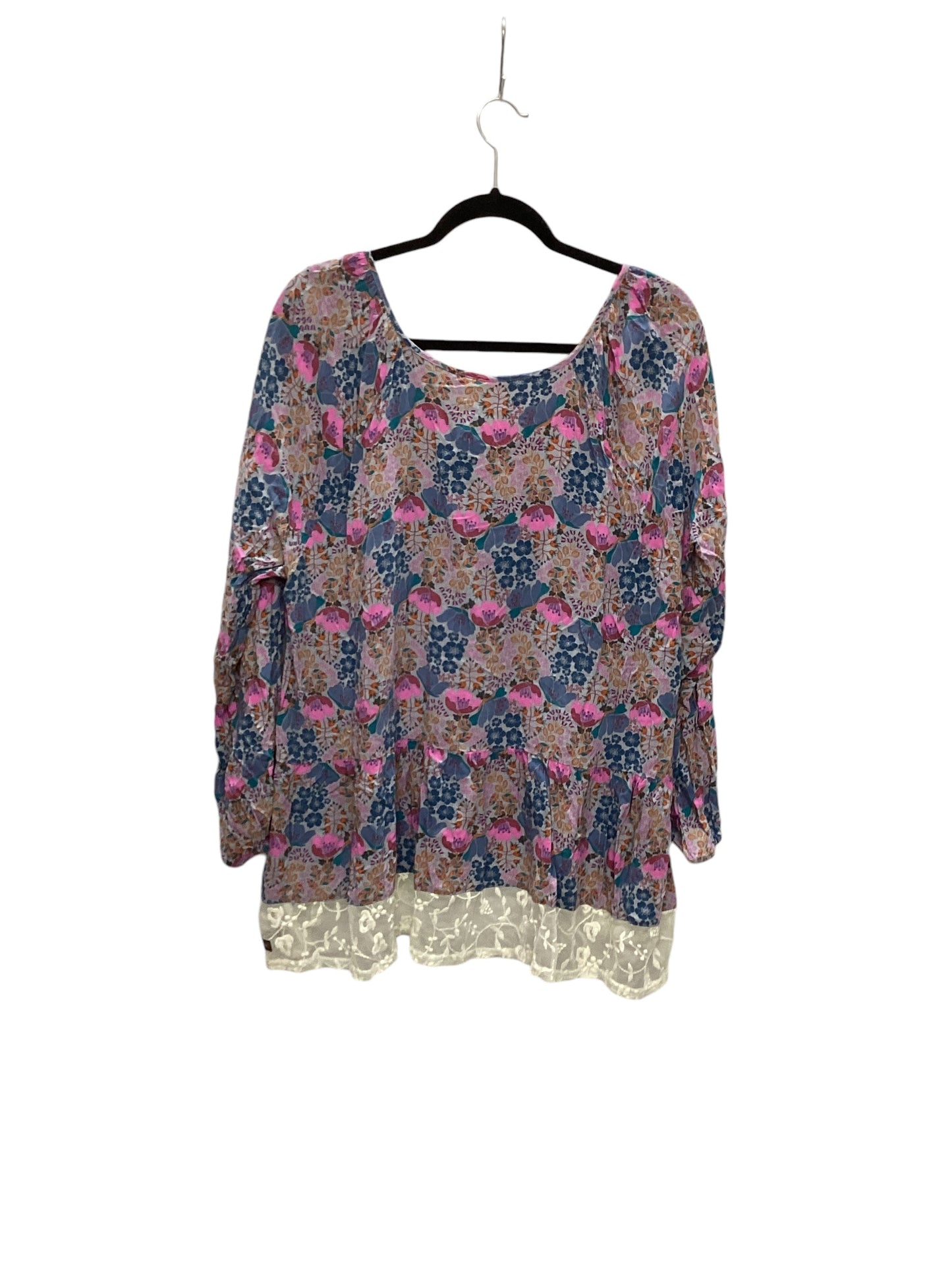 Top Long Sleeve By Matilda Jane In Floral Print, Size: Xl