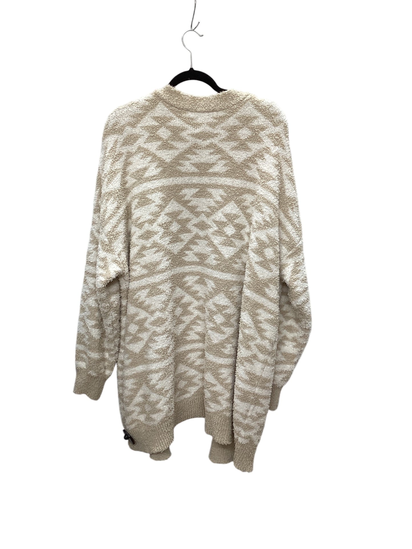 Sweater Cardigan By Time And Tru In Cream & White, Size: 3x