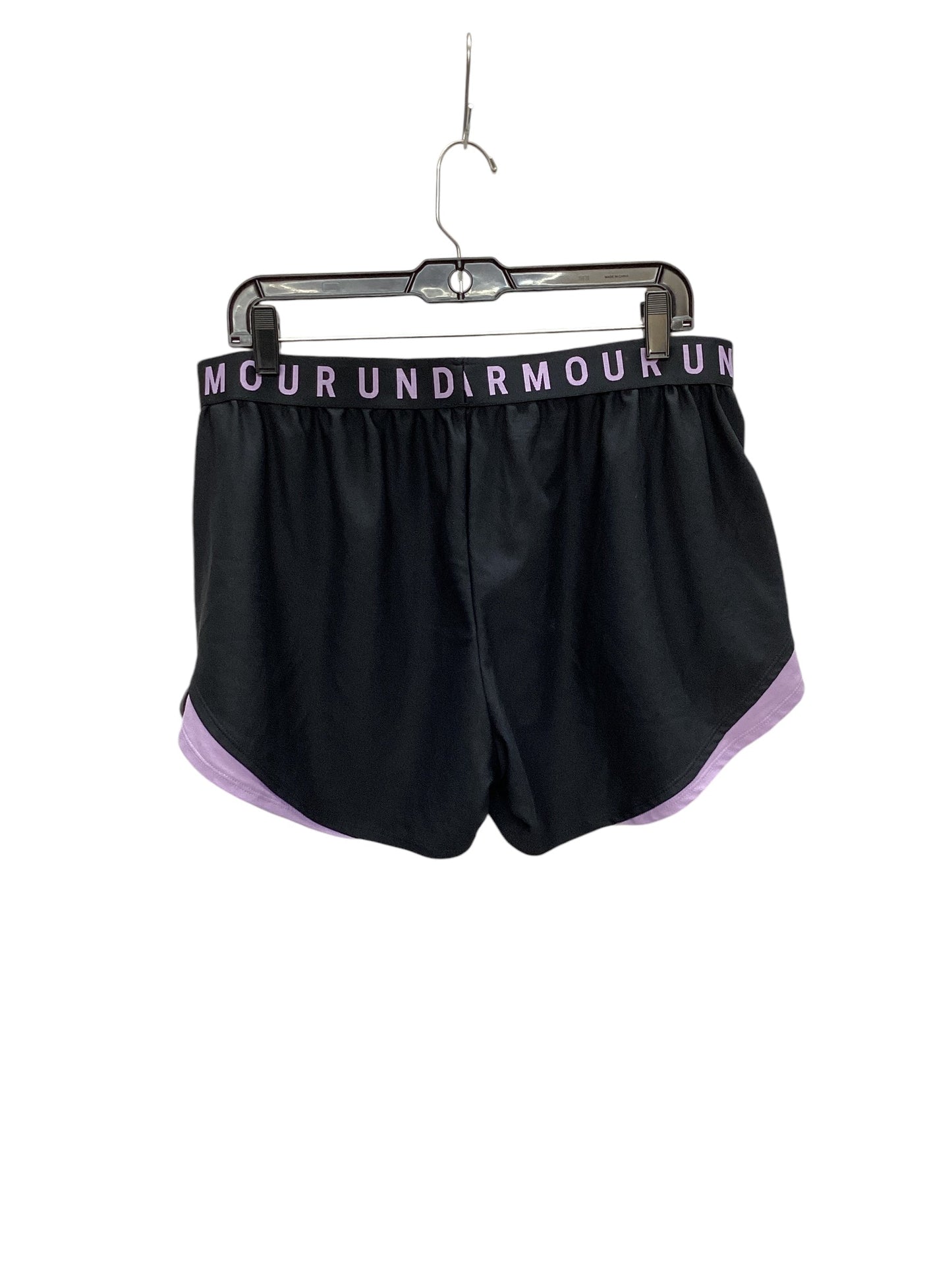 Athletic Shorts By Under Armour In Black & Purple, Size: Xxl