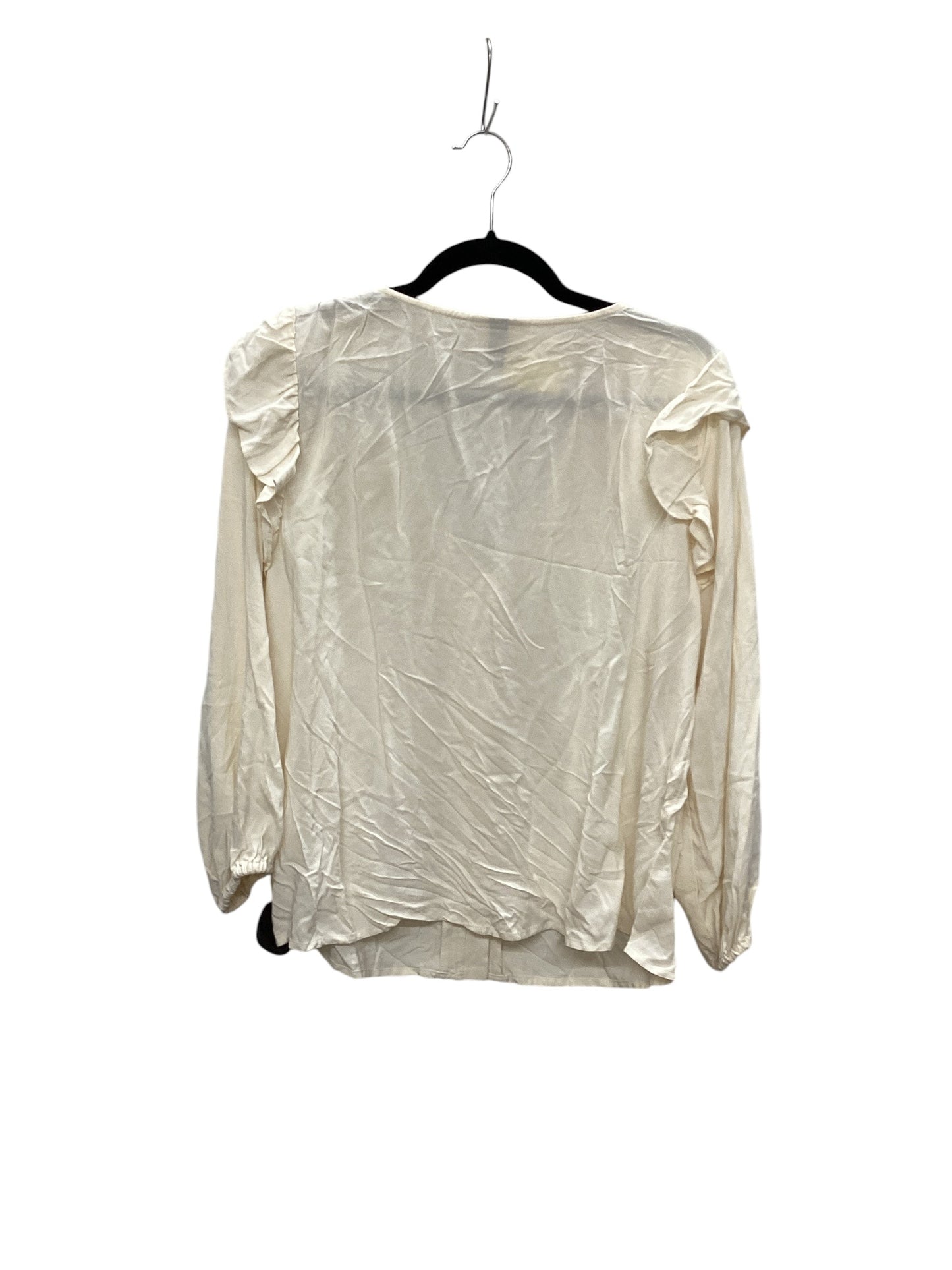 Top Long Sleeve By Universal Thread In Cream, Size: L