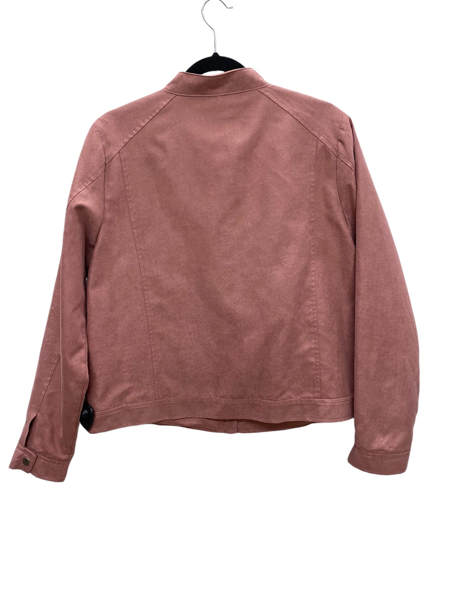 Jacket Moto By Apt 9 In Pink, Size: L