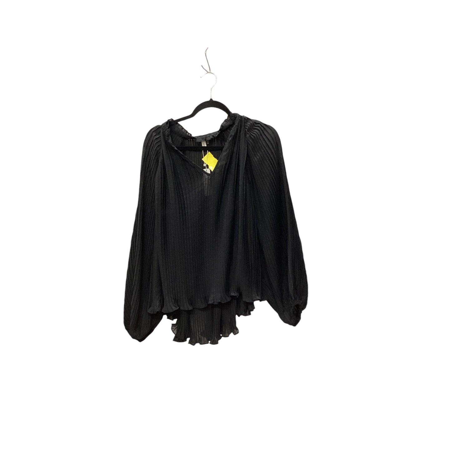 Top Long Sleeve By Glam In Black, Size: M