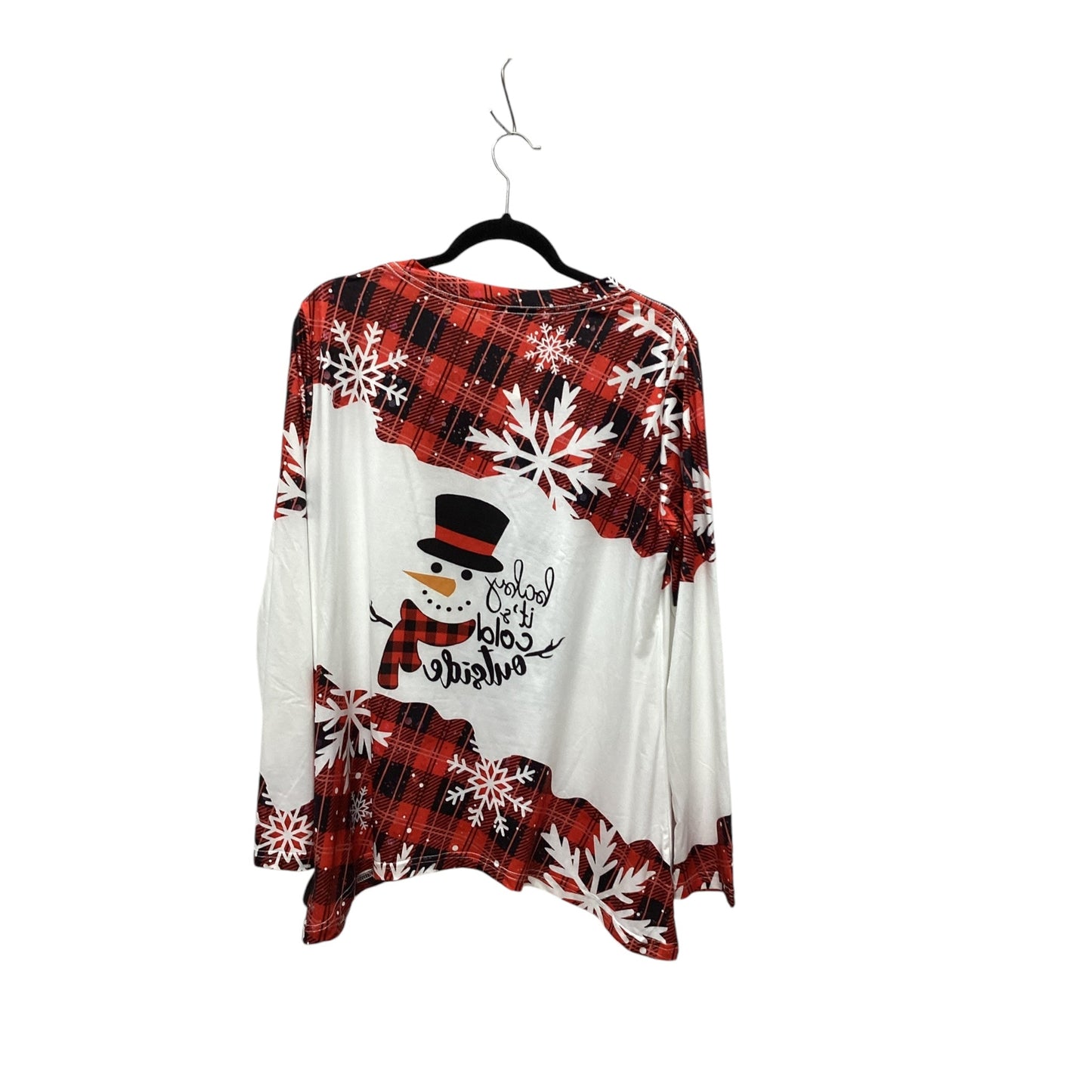 Top Long Sleeve By Cmf In Plaid Pattern, Size: L