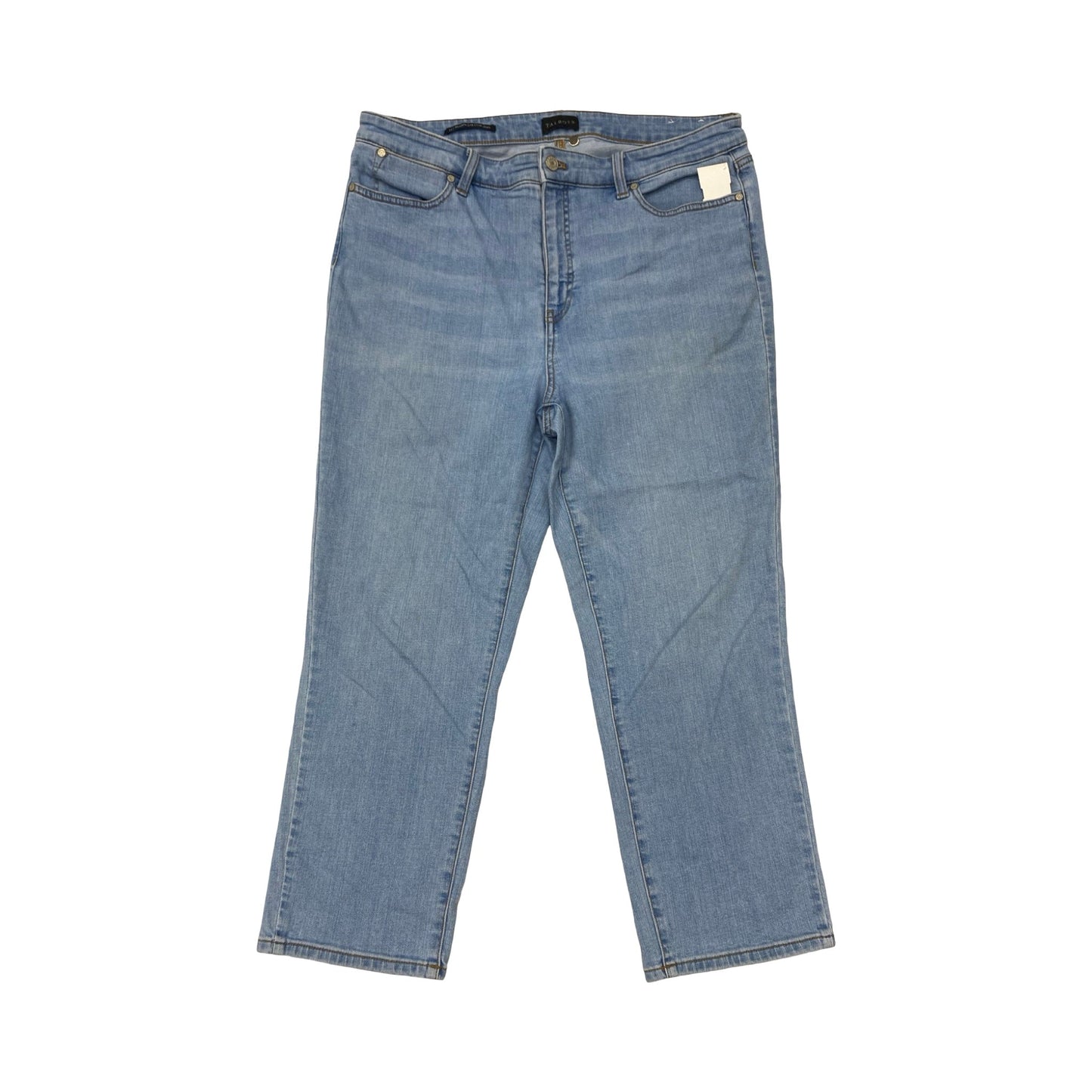 Jeans Straight By Talbots In Blue Denim, Size:14