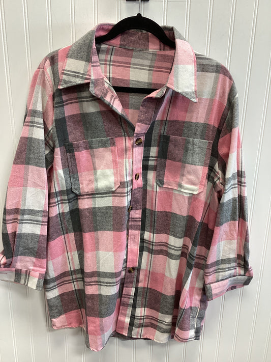 Top Ls By Cmc In Grey & Pink, Size:L