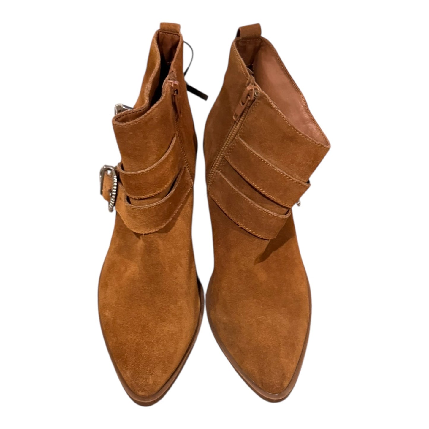 Boots Ankle Heels By Steve Madden In Brown, Size:7