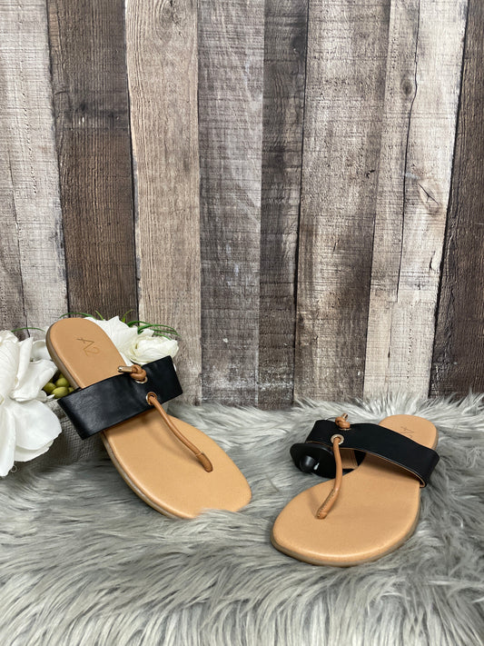 Black Sandals Flats Cme, Size 8