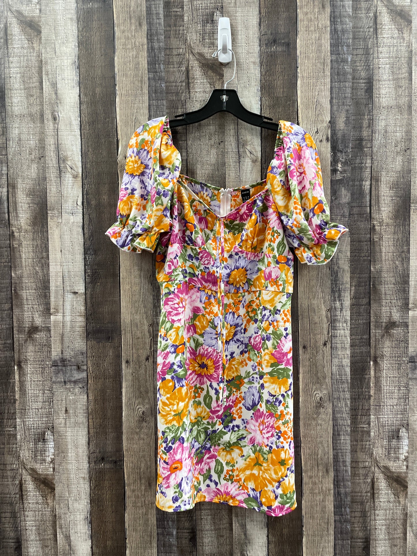 Floral Print Dress Casual Short Shein, Size M