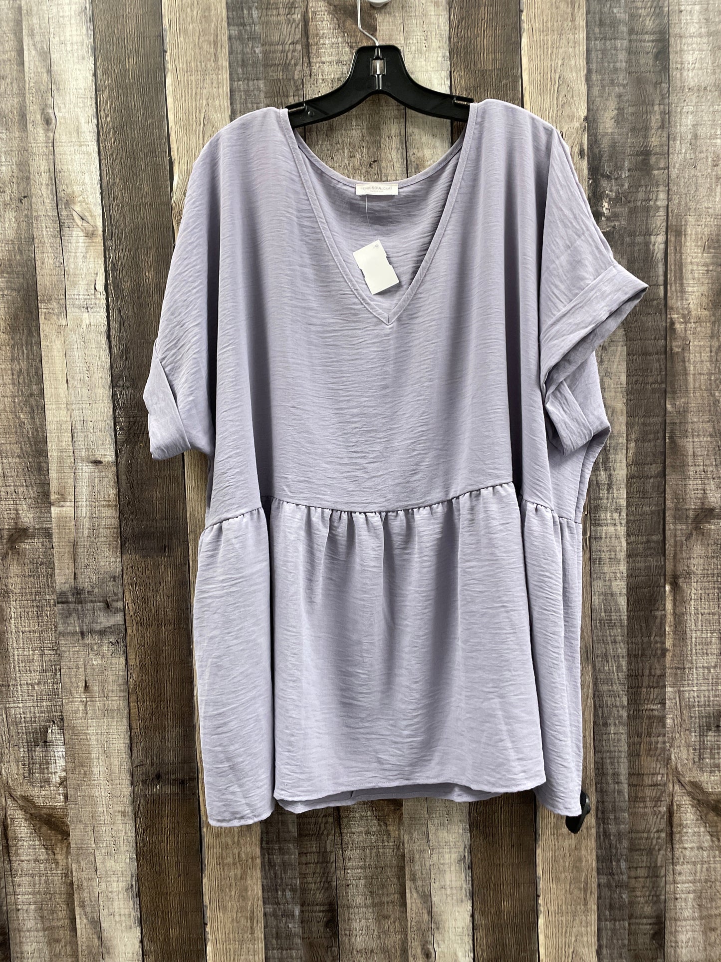 Purple Top Short Sleeve Chicsoul, Size 2x