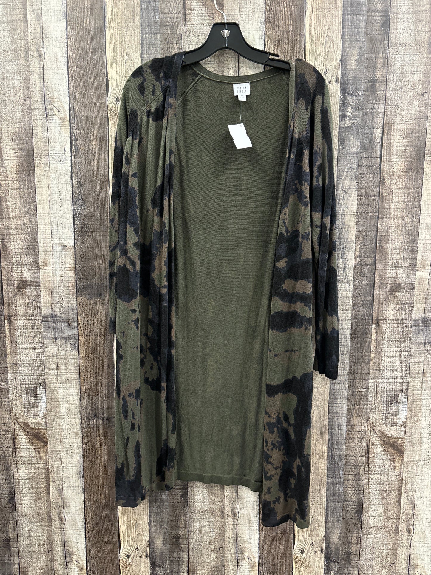 Cardigan By Peyton Jensen In Camouflage Print, Size: Xs