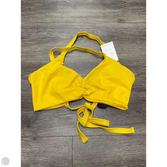 Swimsuit Top By Cme In Yellow, Size: Xxl