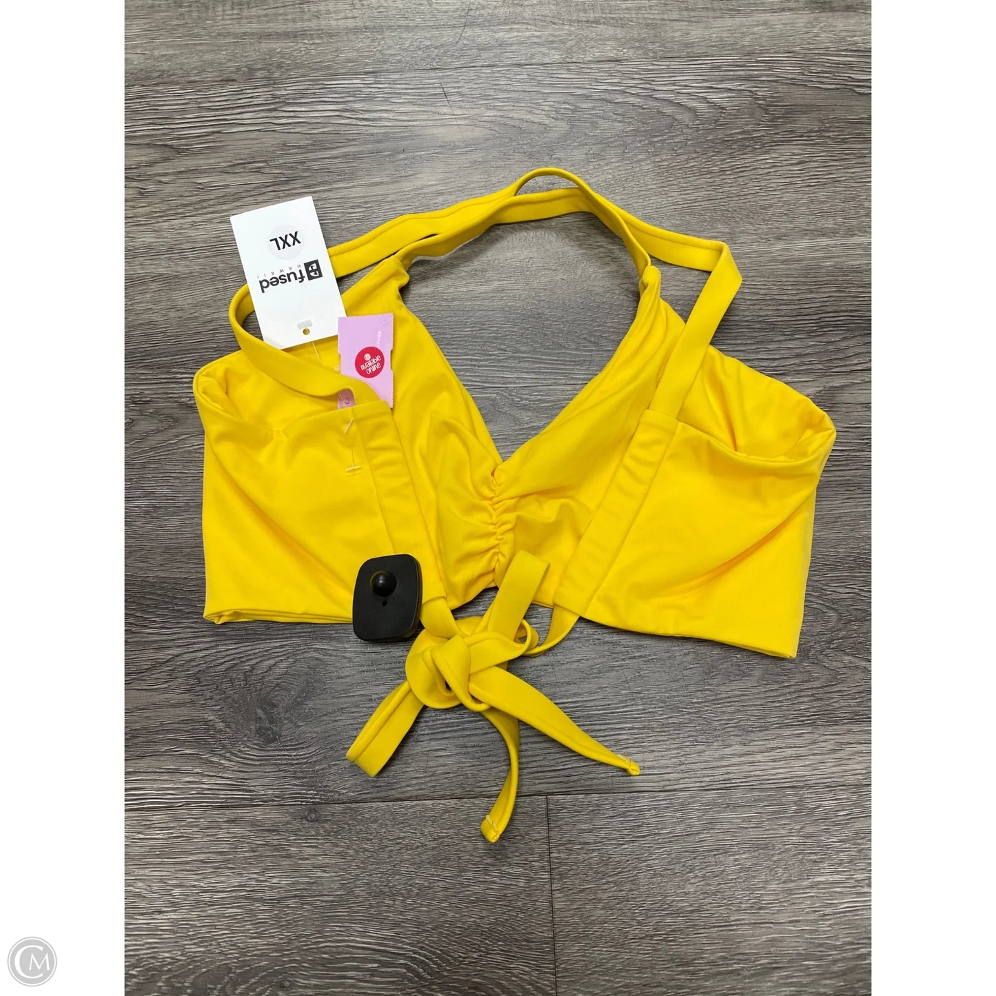 Swimsuit Top By Cme In Yellow, Size: Xxl