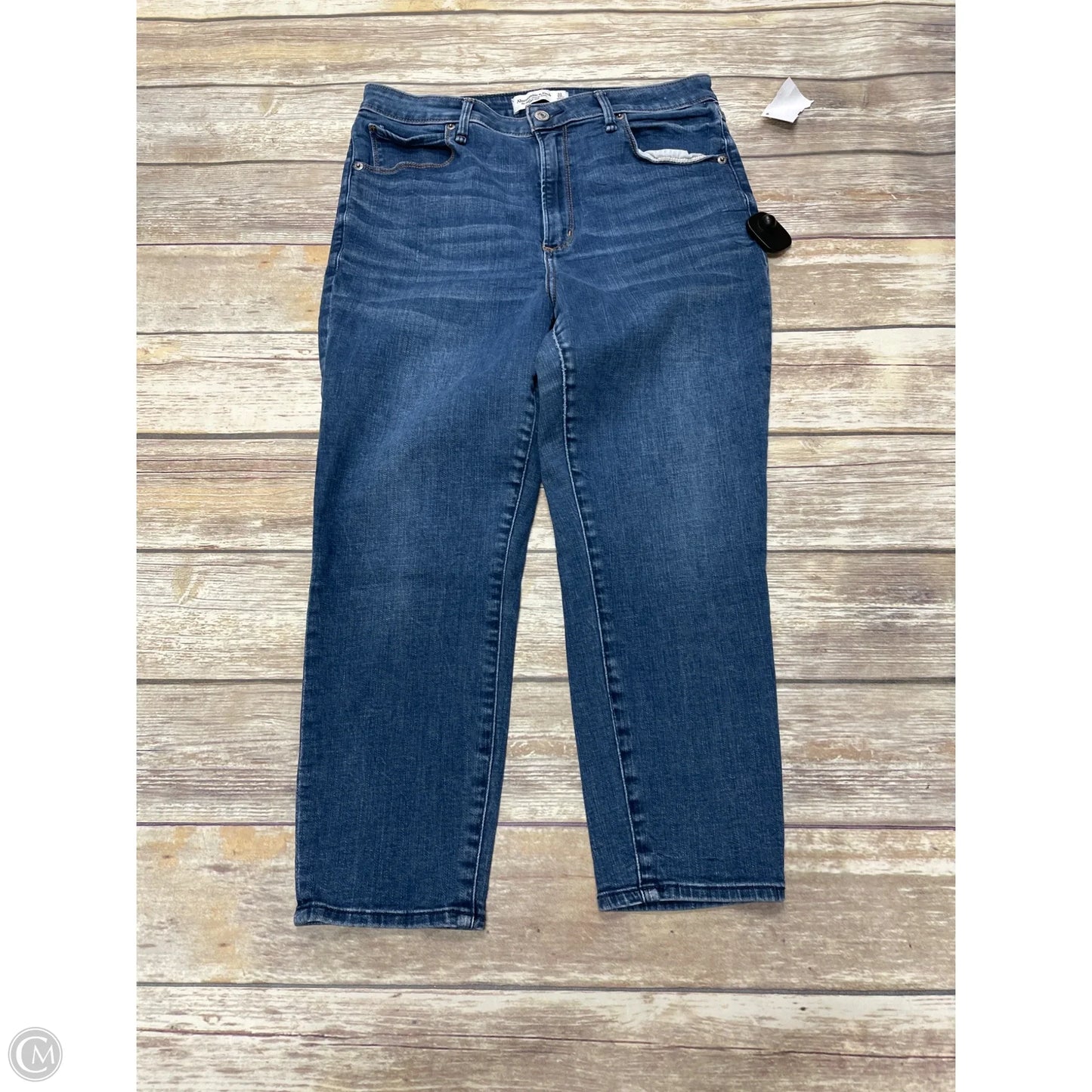 Jeans Skinny By Abercrombie And Fitch In Blue Denim, Size: 12