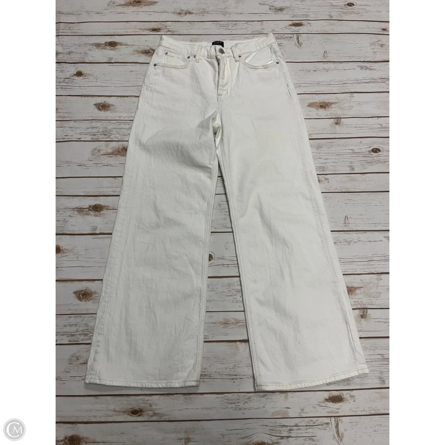 Jeans Wide Leg By J. Crew In White, Size: 4
