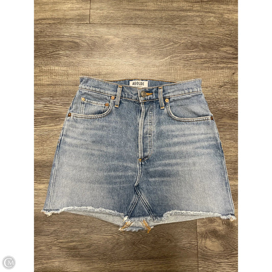 Skirt Mini & Short By Agolde In Blue Denim, Size: 0