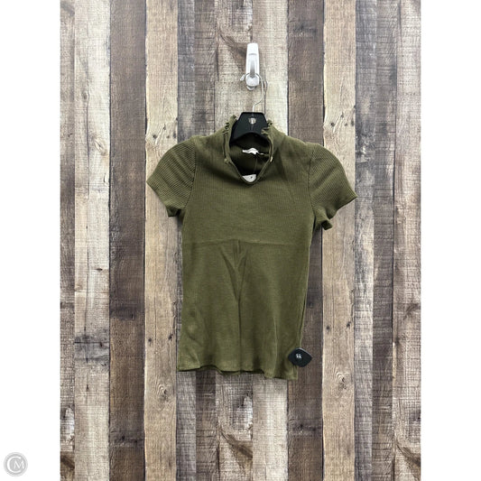 Top Short Sleeve By Bohme In Green, Size: S