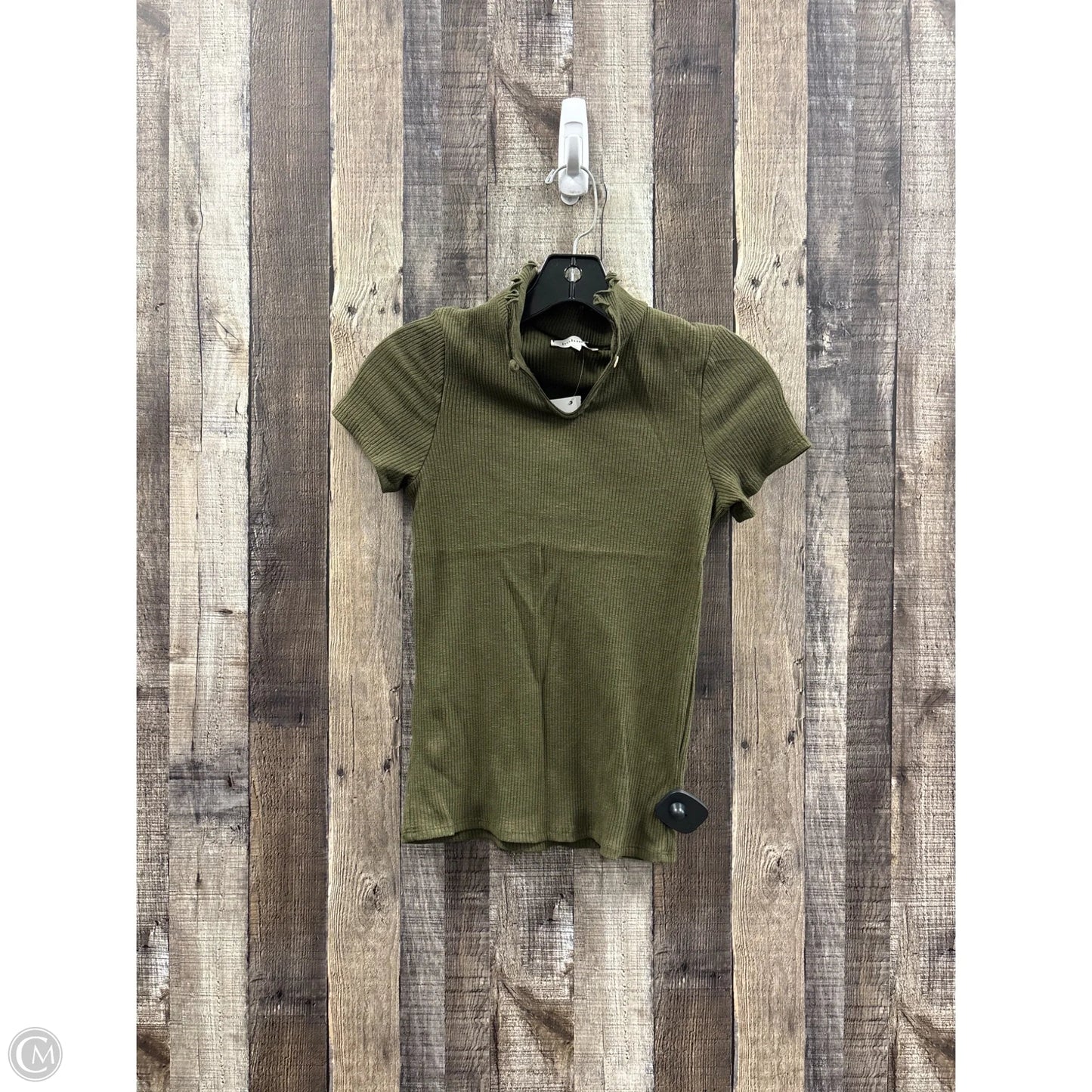 Top Short Sleeve By Bohme In Green, Size: S