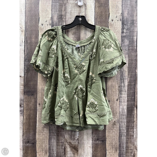Top Short Sleeve By Old Navy In Green, Size: M
