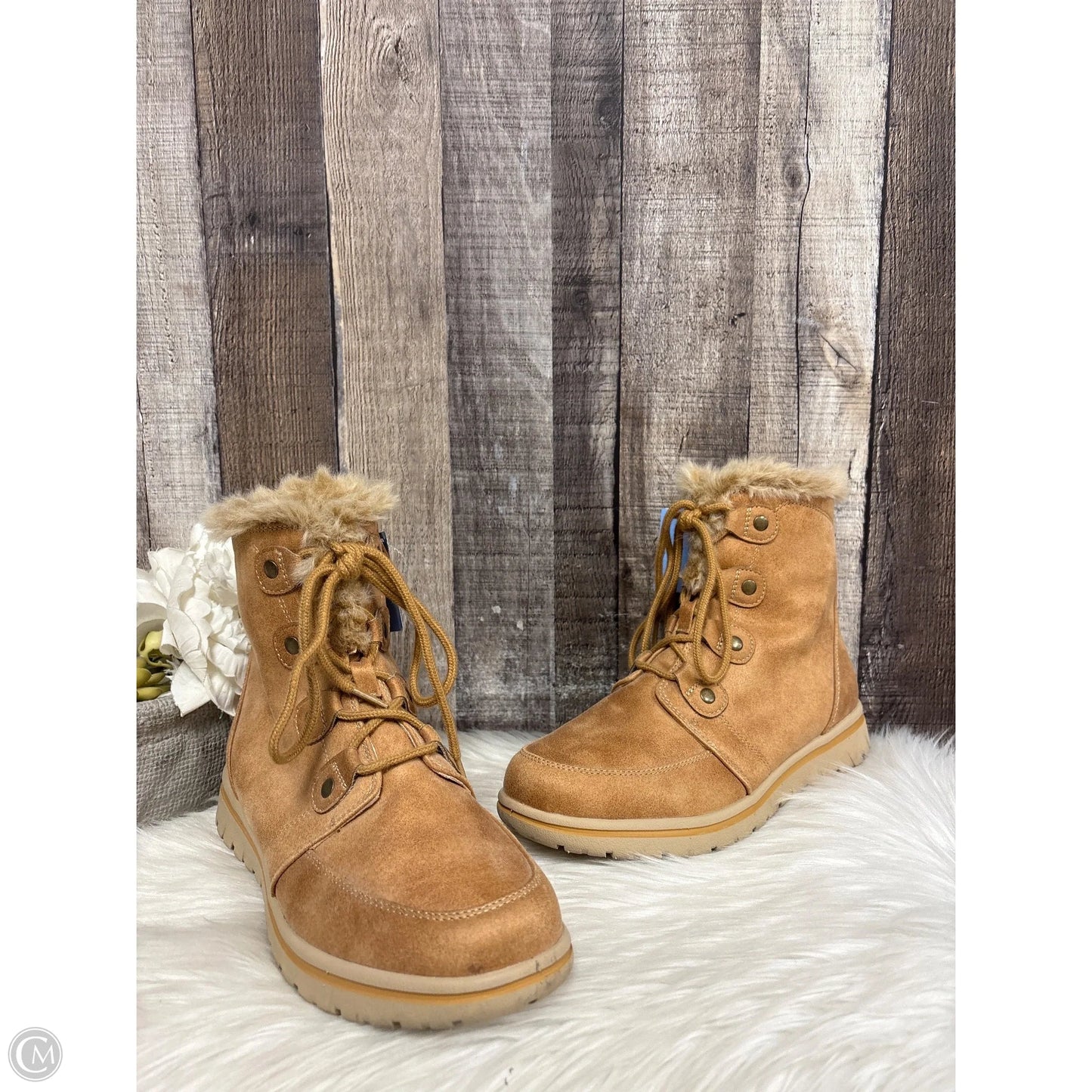 Boots Ankle Flats By Cliffs By White Mountain In Brown, Size: 8.5