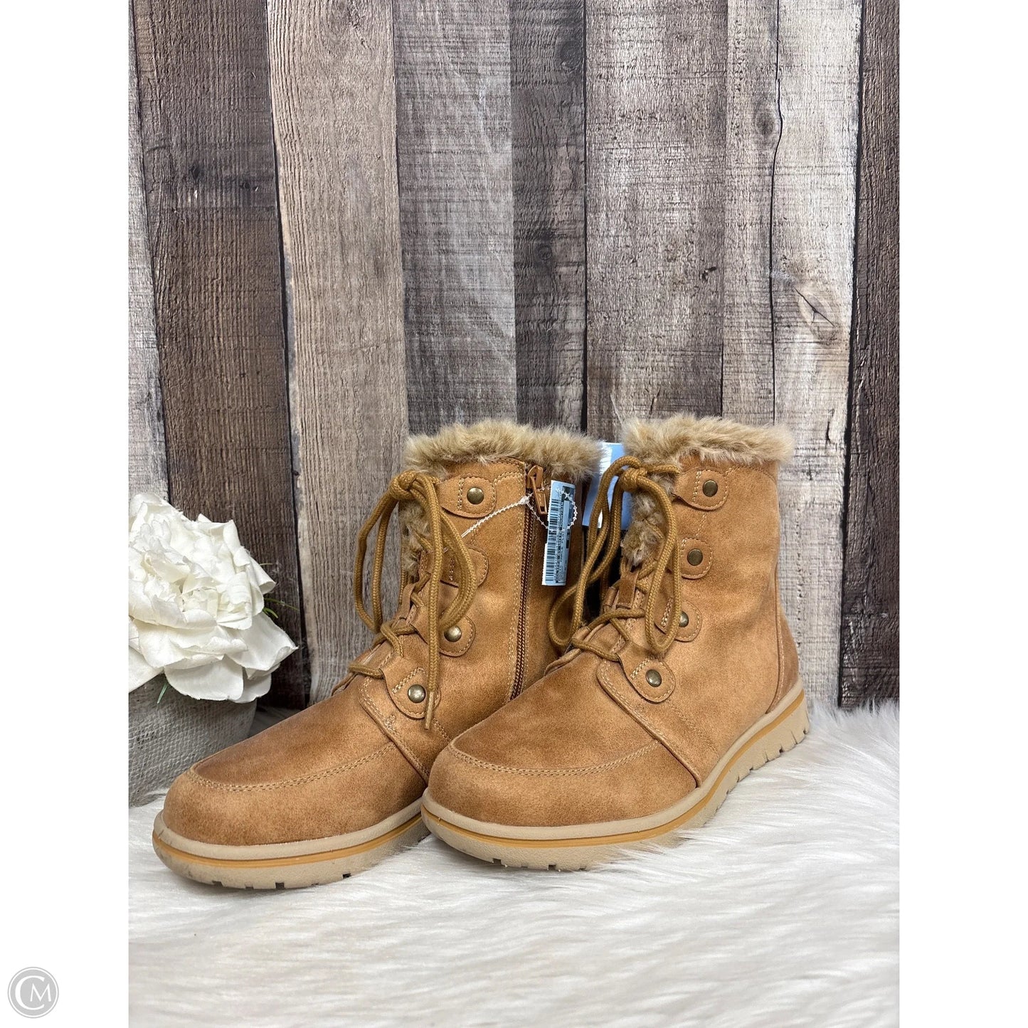 Boots Ankle Flats By Cliffs By White Mountain In Brown, Size: 8.5