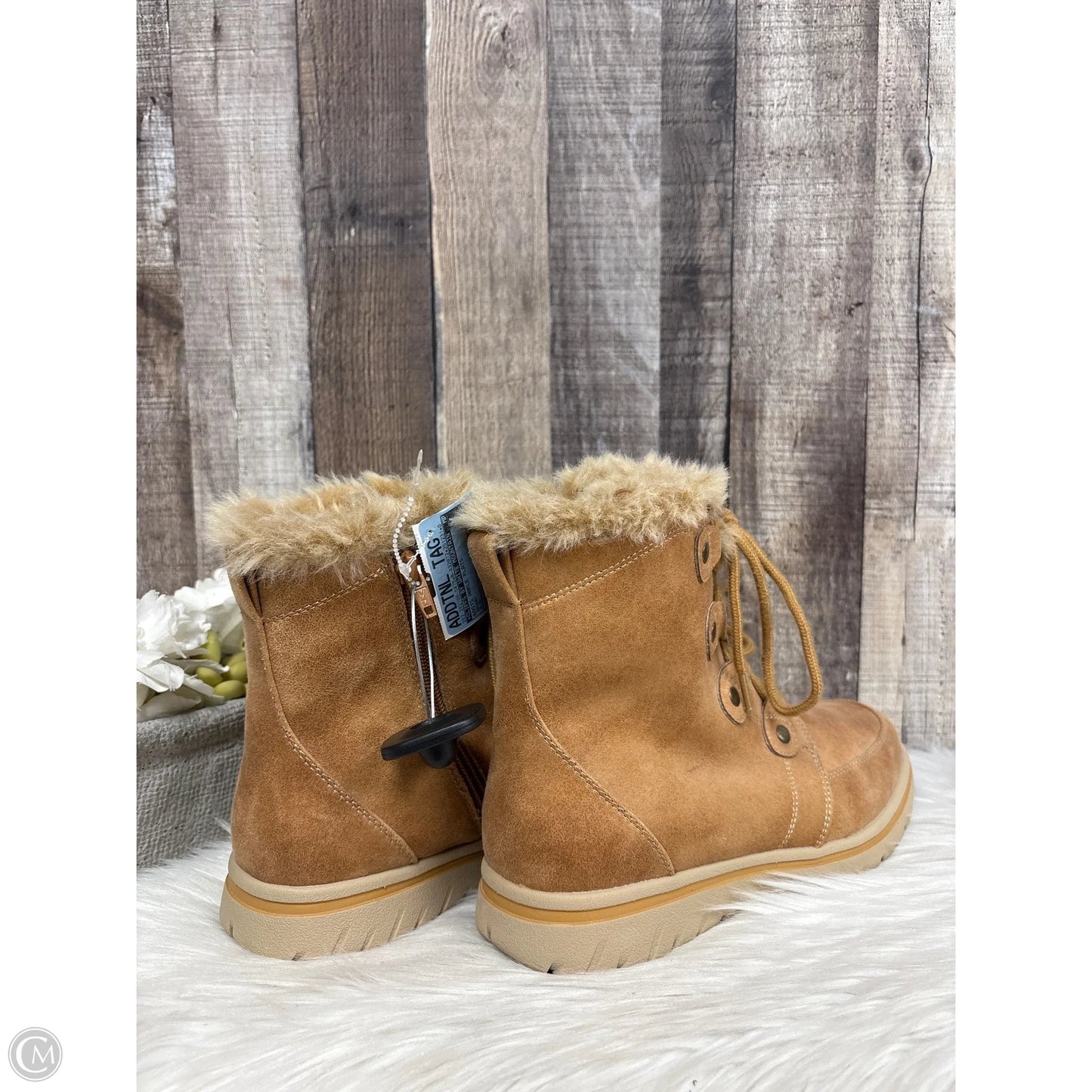 Boots Ankle Flats By Cliffs By White Mountain In Brown, Size: 8.5