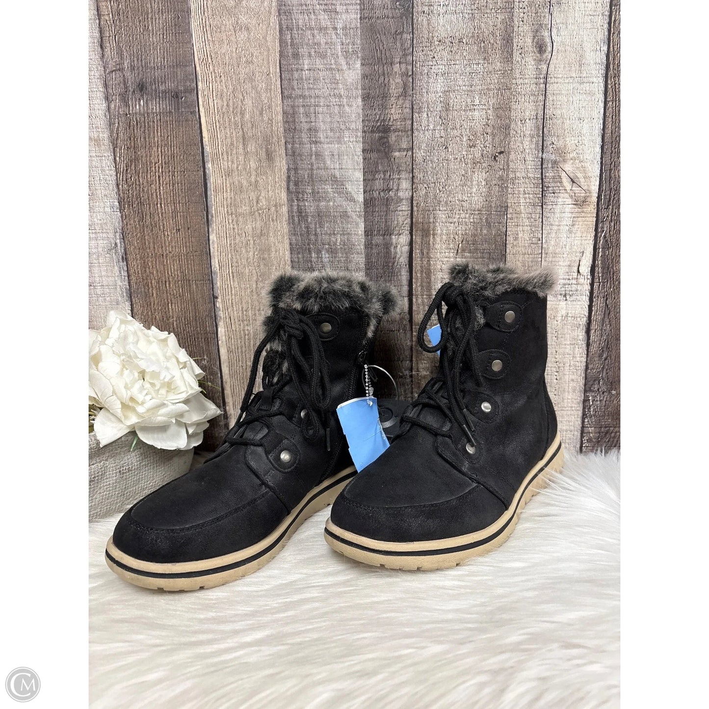 Boots Ankle Flats By Cliffs By White Mountain In Black, Size: 8.5