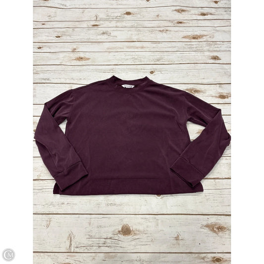 Athletic Top Long Sleeve Collar By Athleta In Maroon, Size: S
