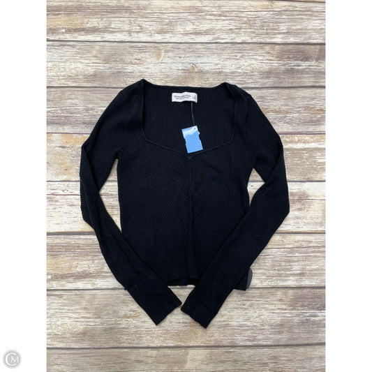 Top Long Sleeve By Abercrombie And Fitch In Black, Size: S