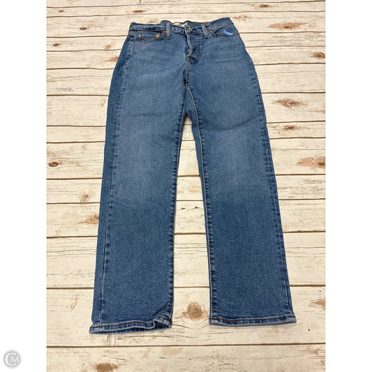 Jeans Straight By Levis In Blue Denim, Size: 28