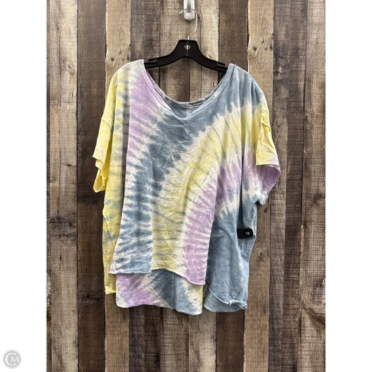 Top Short Sleeve By Terra & Sky In Tie Dye Print, Size: 2x