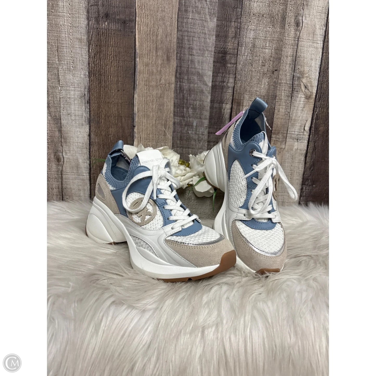 Shoes Designer By Michael Kors In Blue & White, Size: 6