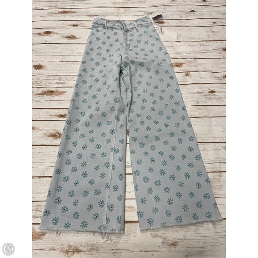 Jeans Wide Leg By Zara In Floral Print, Size: 4