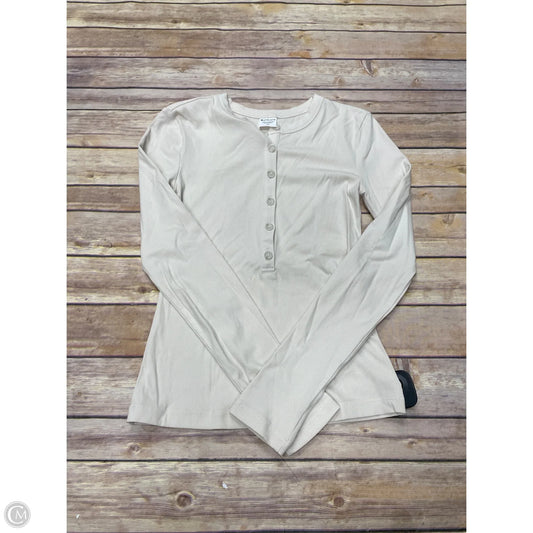 Athletic Top Long Sleeve Crewneck By Athleta In Cream, Size: Xxs