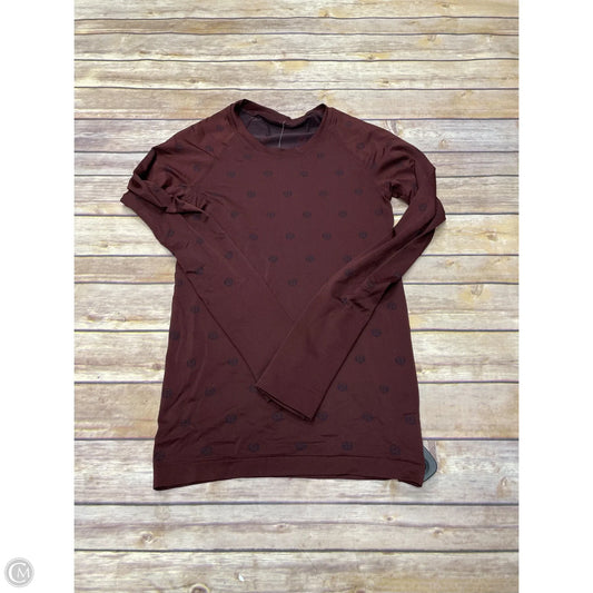 Athletic Top Long Sleeve Crewneck By Lululemon In Red, Size: S
