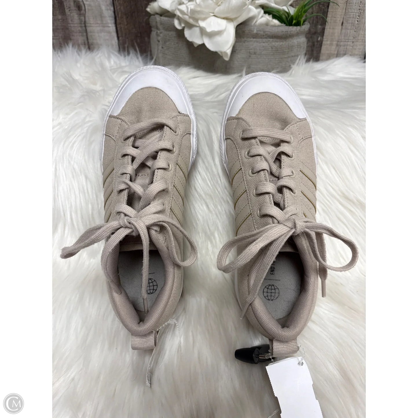 Shoes Sneakers By Adidas In Tan, Size: 7