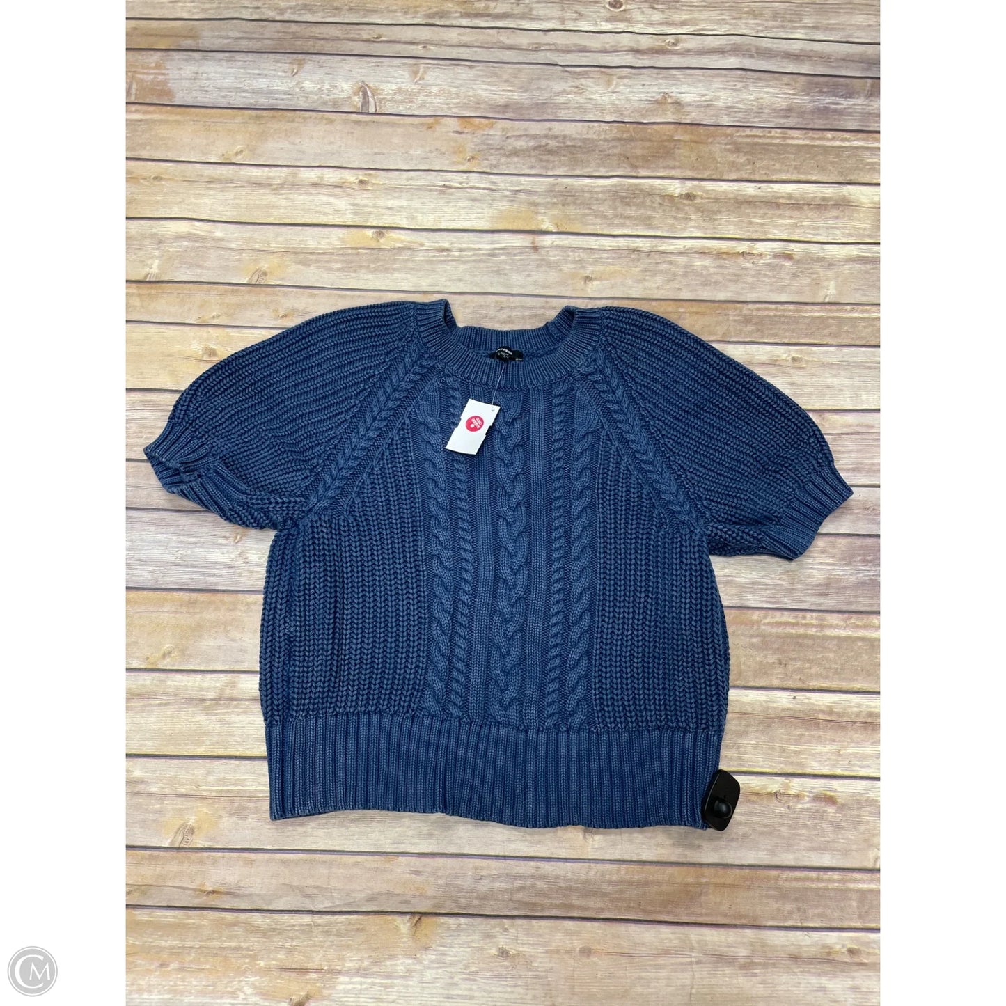 Sweater Short Sleeve By Express In Navy, Size: M
