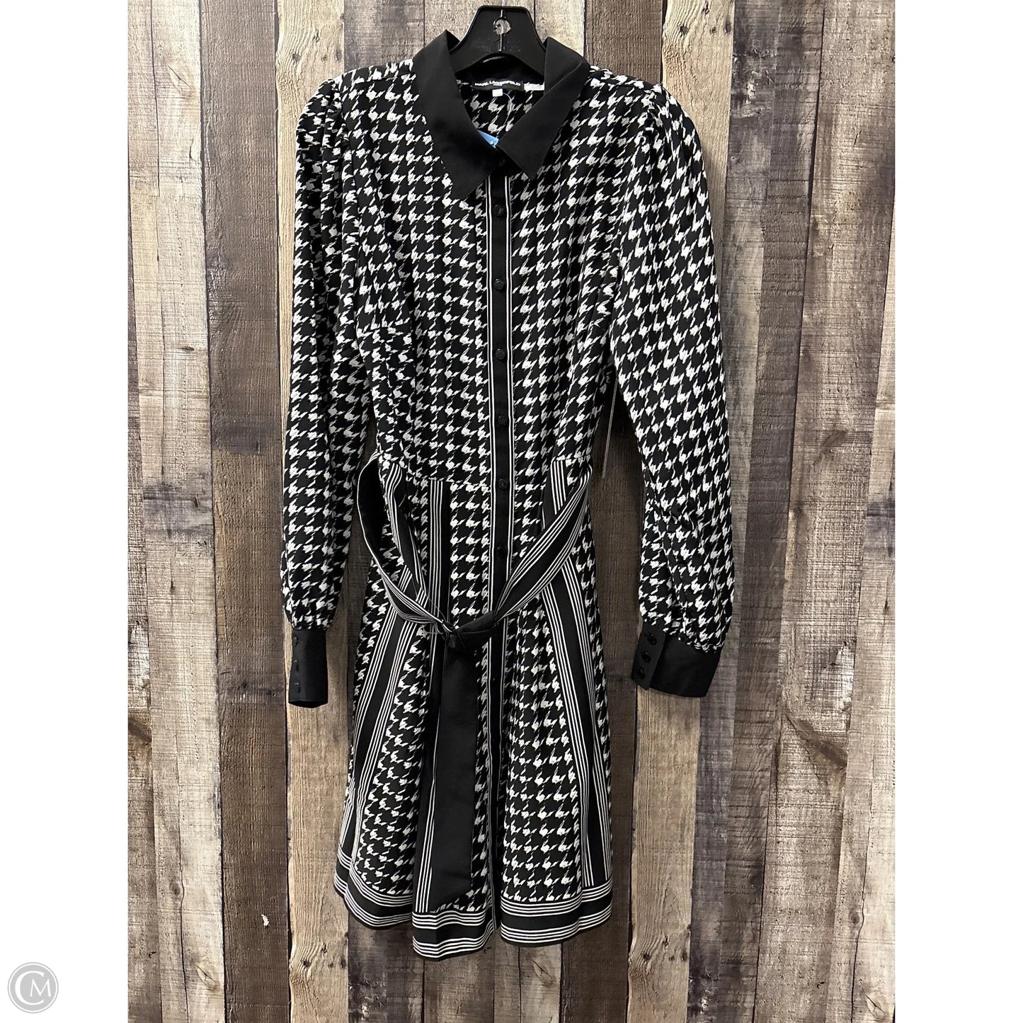 Dress Designer By Karl Lagerfeld In Black & White, Size: 10