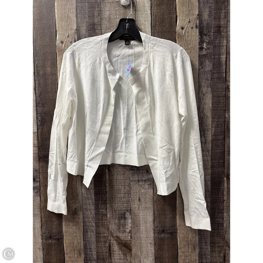 Sweater Cardigan By Ann Taylor In White, Size: M