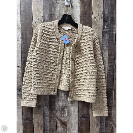 Sweater Cardigan By Loft In Tan, Size: S