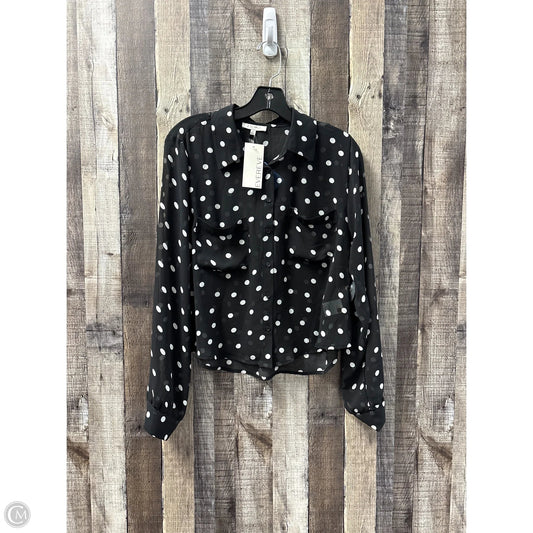 Blouse Long Sleeve By Z Supply In Polkadot Pattern, Size: S