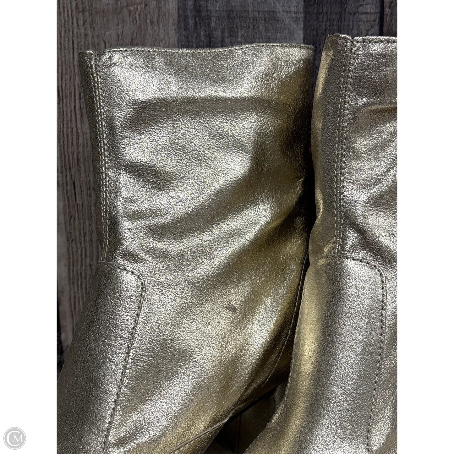 Boots Mid-calf Heels By Cme In Gold, Size: 9