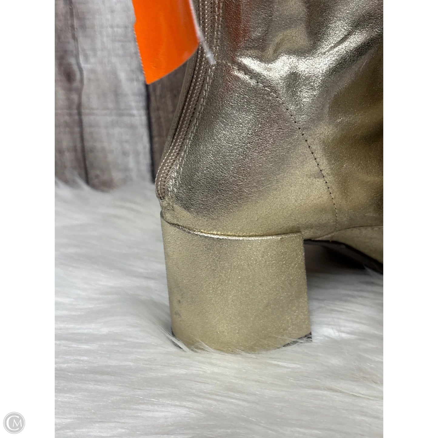 Boots Mid-calf Heels By Cme In Gold, Size: 9