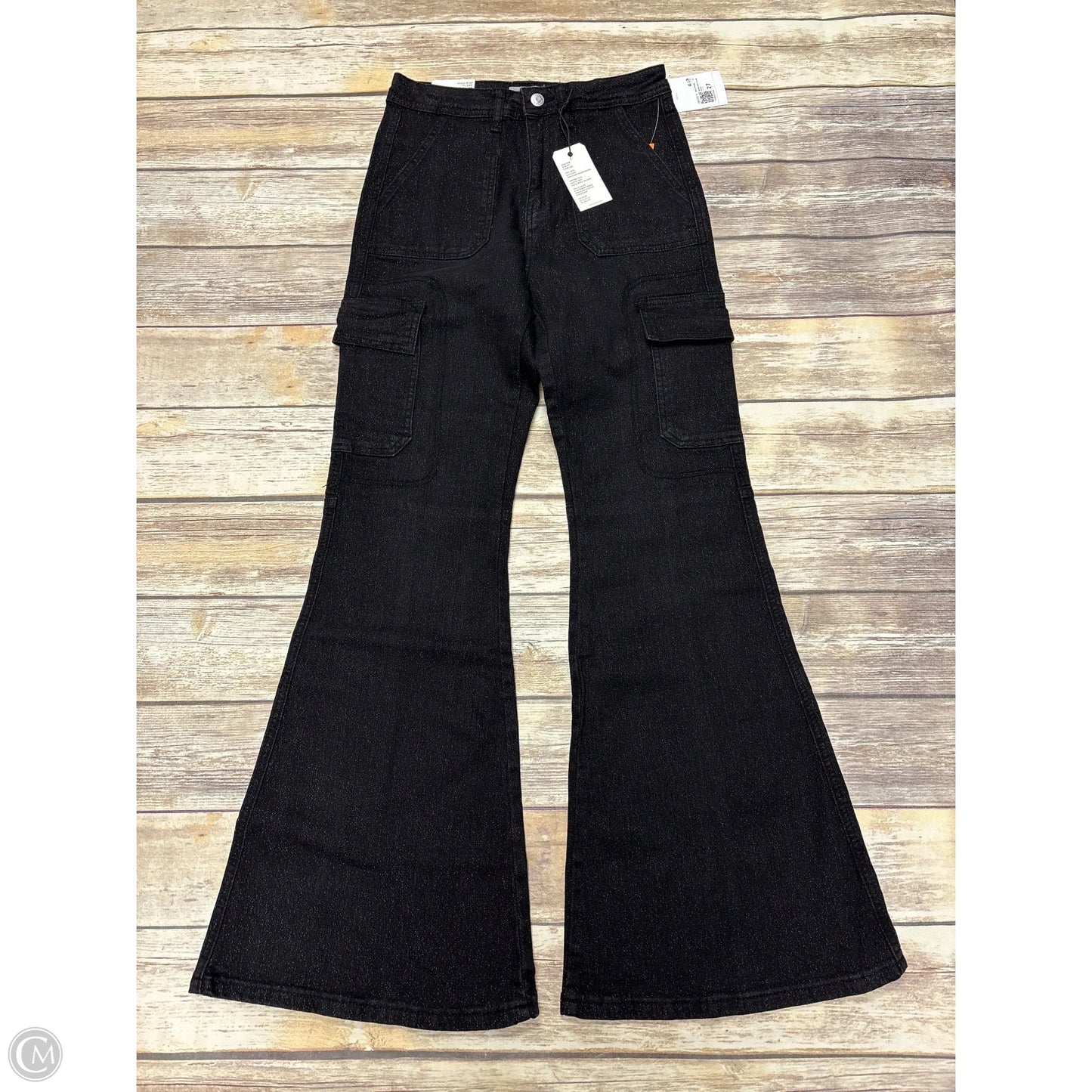 Jeans Flared By Forever 21 In Black, Size: 4