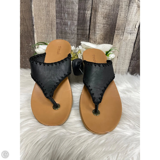 Sandals Flip Flops By The Sak In Black, Size: 8