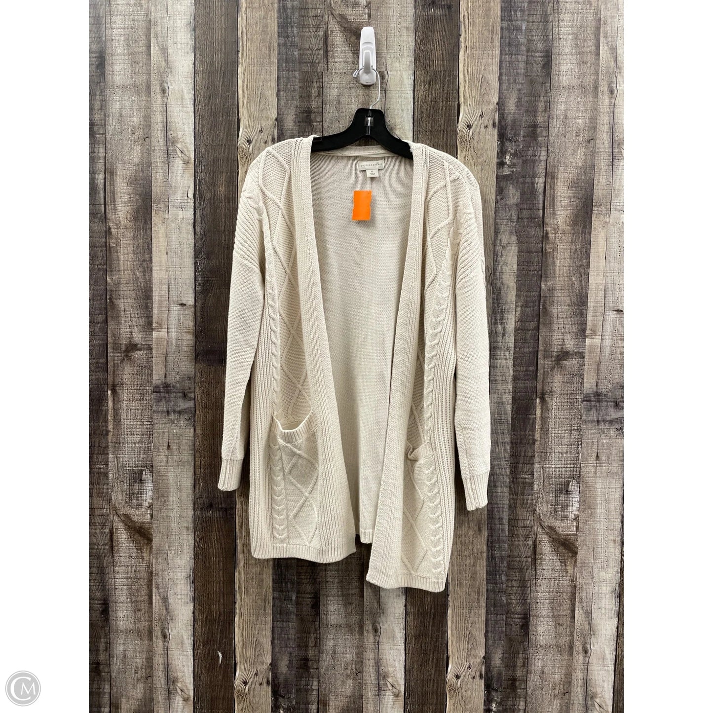 Sweater Cardigan By Cme In Cream, Size: M