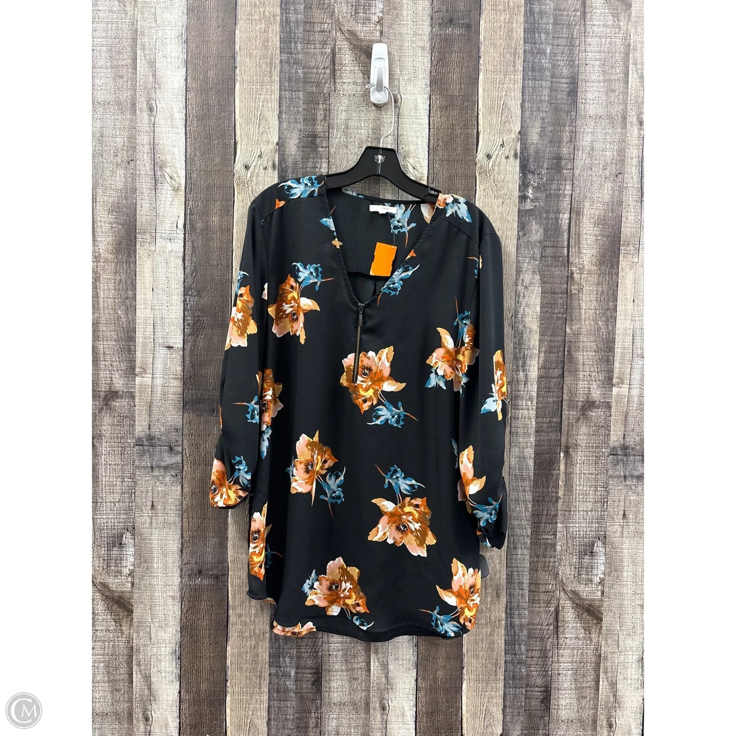 Top Long Sleeve By Maurices In Floral Print, Size: Xl